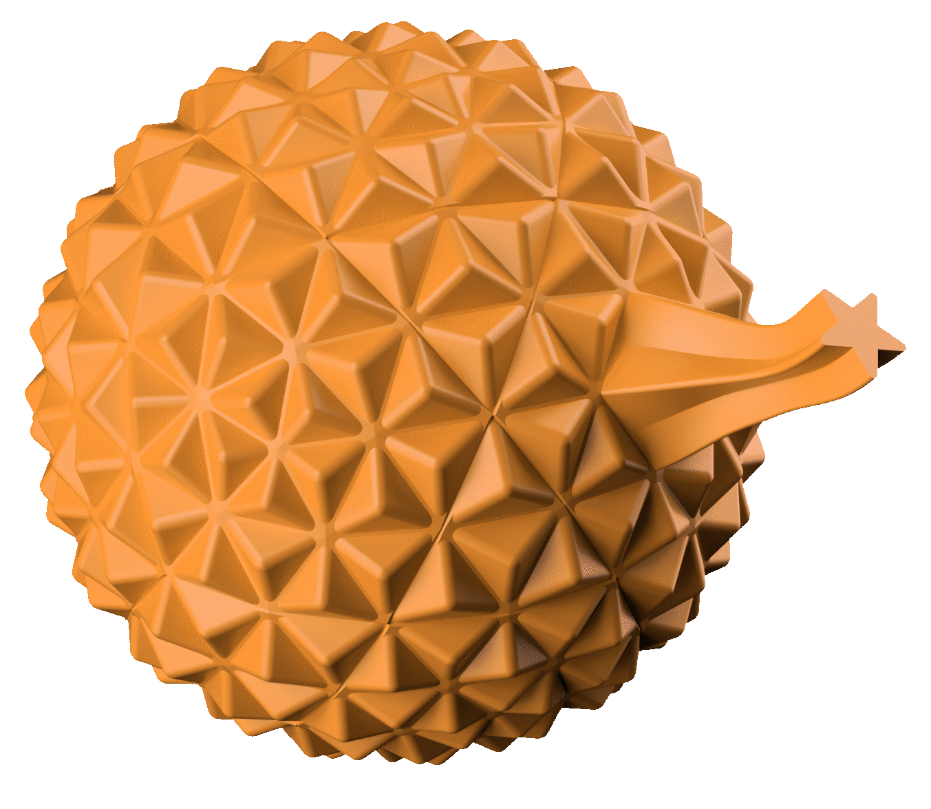 What pattern do you see? 3D rendered abstract seedpod